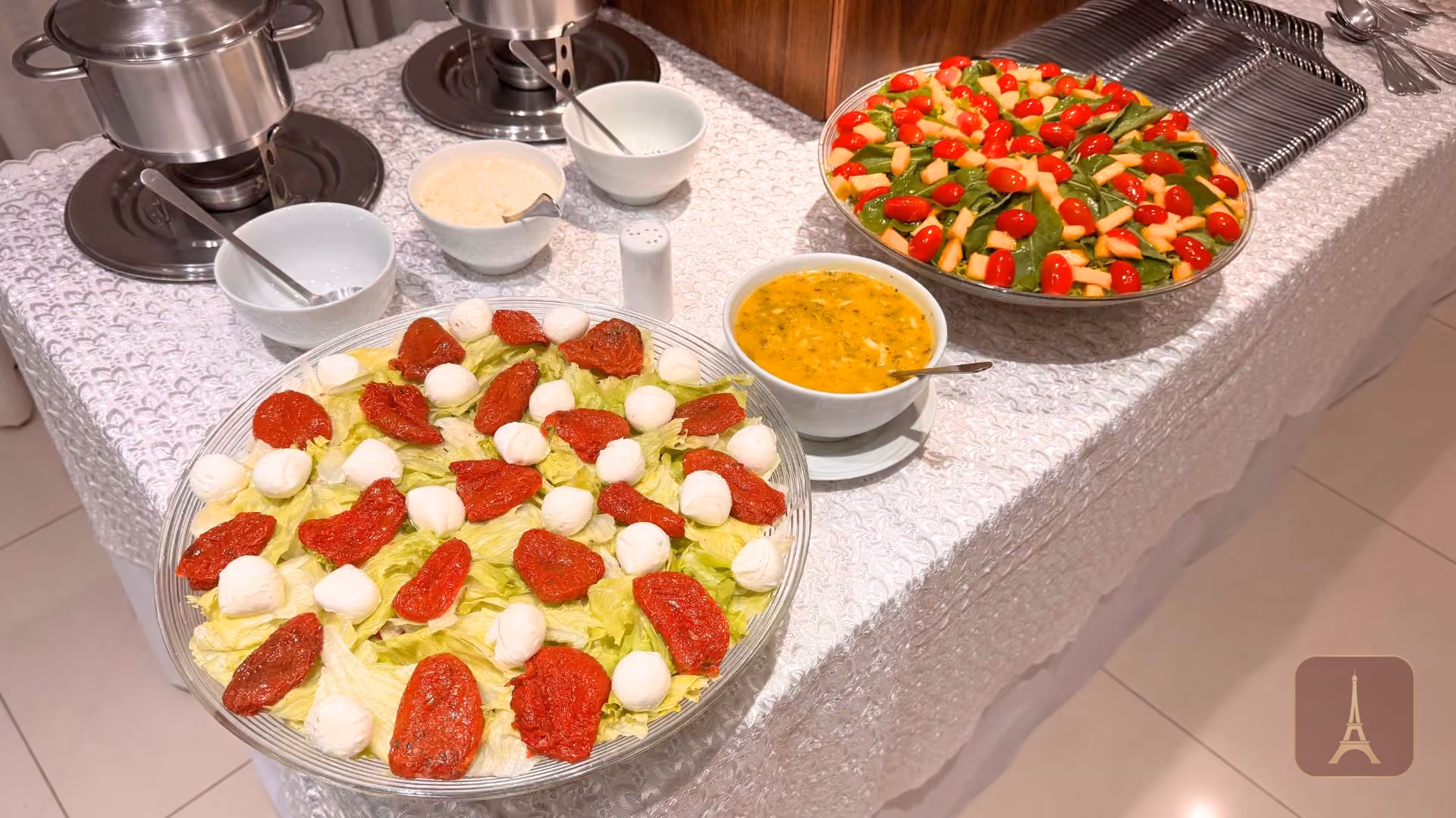 Saladas e fondues no buffet, Crêpe La France