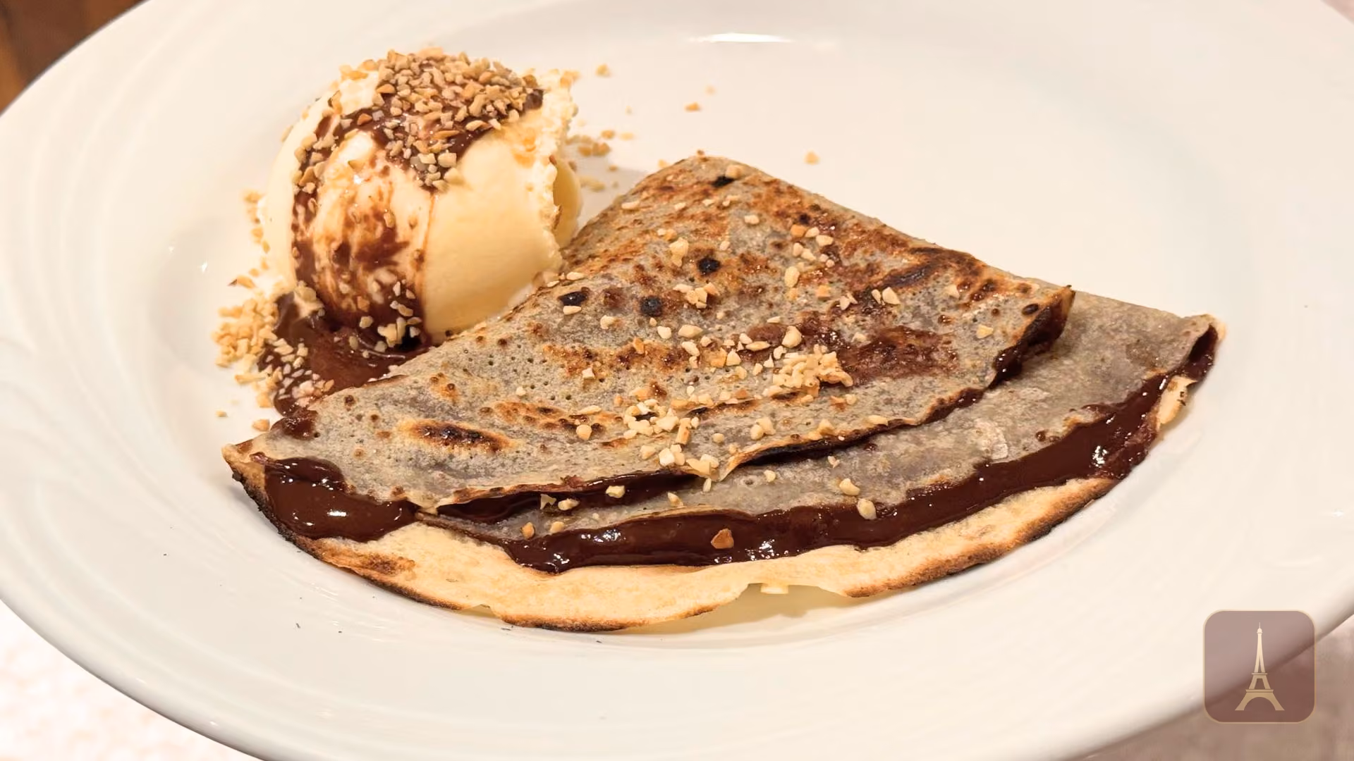 Crêpe doce de chocolate e sorvete, Crêpe La France