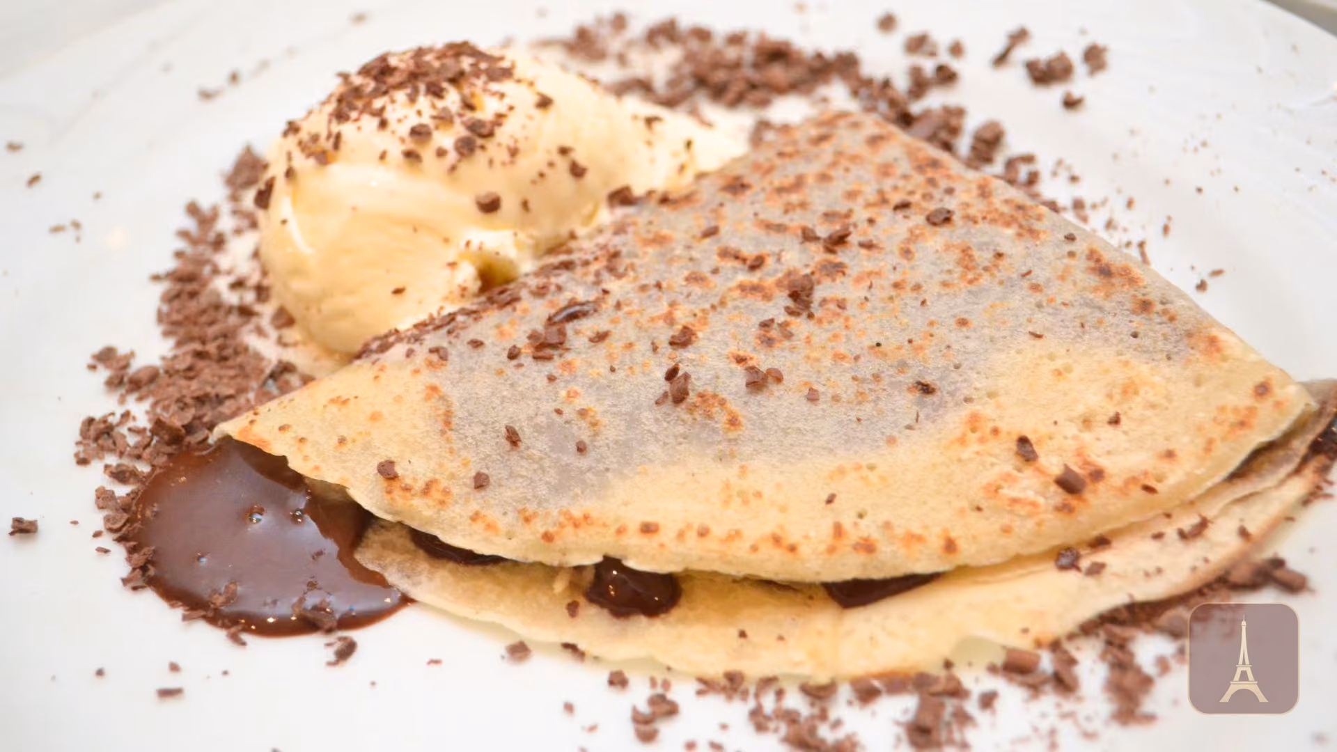Crêpe doce de chocolate com sorvete, Crêpe La France